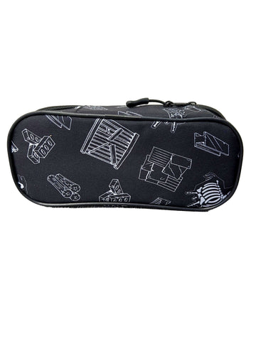 FORTNITE Large Oval Pencil Case X-Ray Design for Boys Kids Pencil Case Spacious Compartments Fortnite Grey Barrel Pencil Cases School Stationery Supplies, Gifts for Gamers Boys Girls Teenagers
