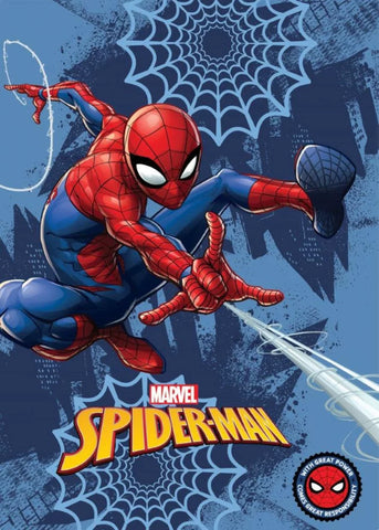 Marvel Spiderman Fleece Blanket 100 x 140 cm Officially Licensed Marvel Spiderman Blanket Warm Throw