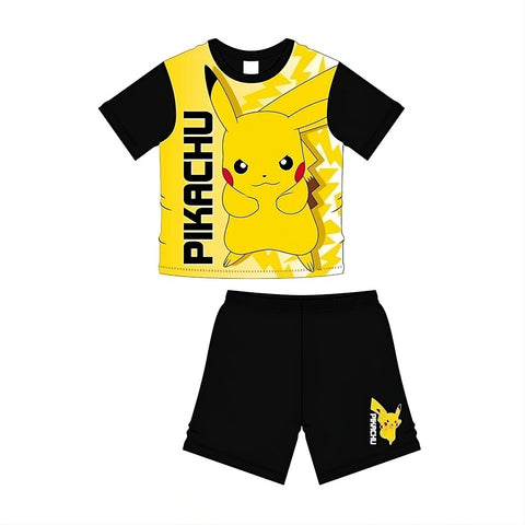 Young Boys' Pokemon Short Pyjamas | 100% Cotton | Sizes 5-12Y | Polyester Top Print