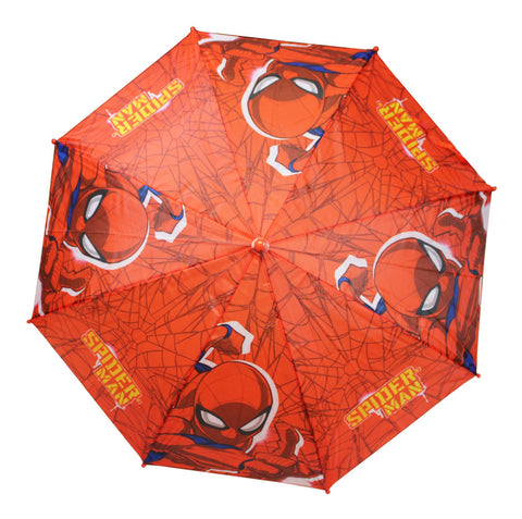 Boys Marvel Spiderman POE Embossed Children's Character Dome Designed Stick Umbrella