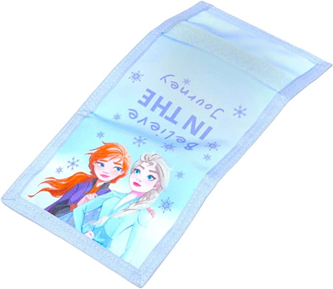 Disney Frozen Girls Tri-Fold Wallet - Anna Elsa Believe in The Journey Design