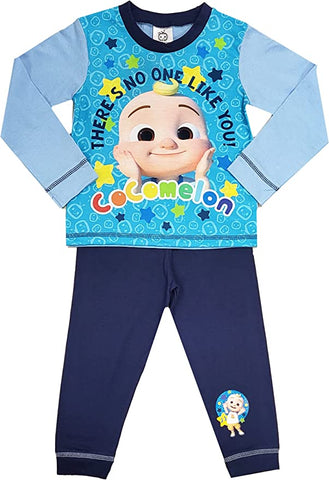 Cocomelon - Character Design Pyjamas for Boys Soft and Comfortable Fit with "There's No One Like You!" Slogan Perfect for Gifts