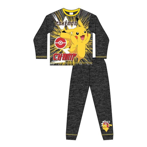 Boys Pokemon Pikachu Long Sleeve Nightwear Pyjama Set