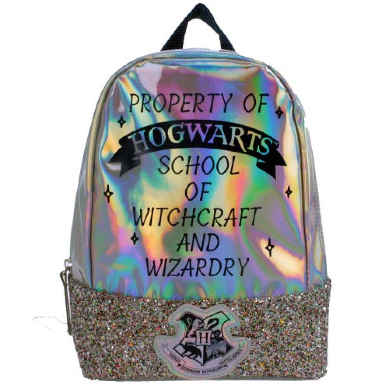 Harry Potter Rucksack Backpack Novelty Silver Glitter School Bag Girls