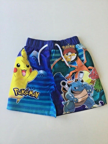 Children Beach Boys Shorts Pokemon Characters Pikachu And Others