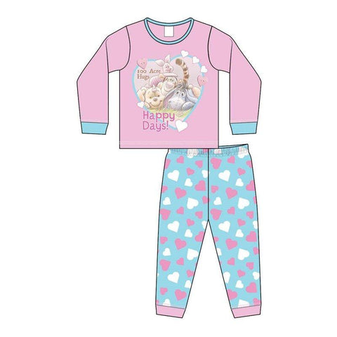Winnie The Pooh Baby Girls Happy Days Pyjama Set Pjs Nightwear