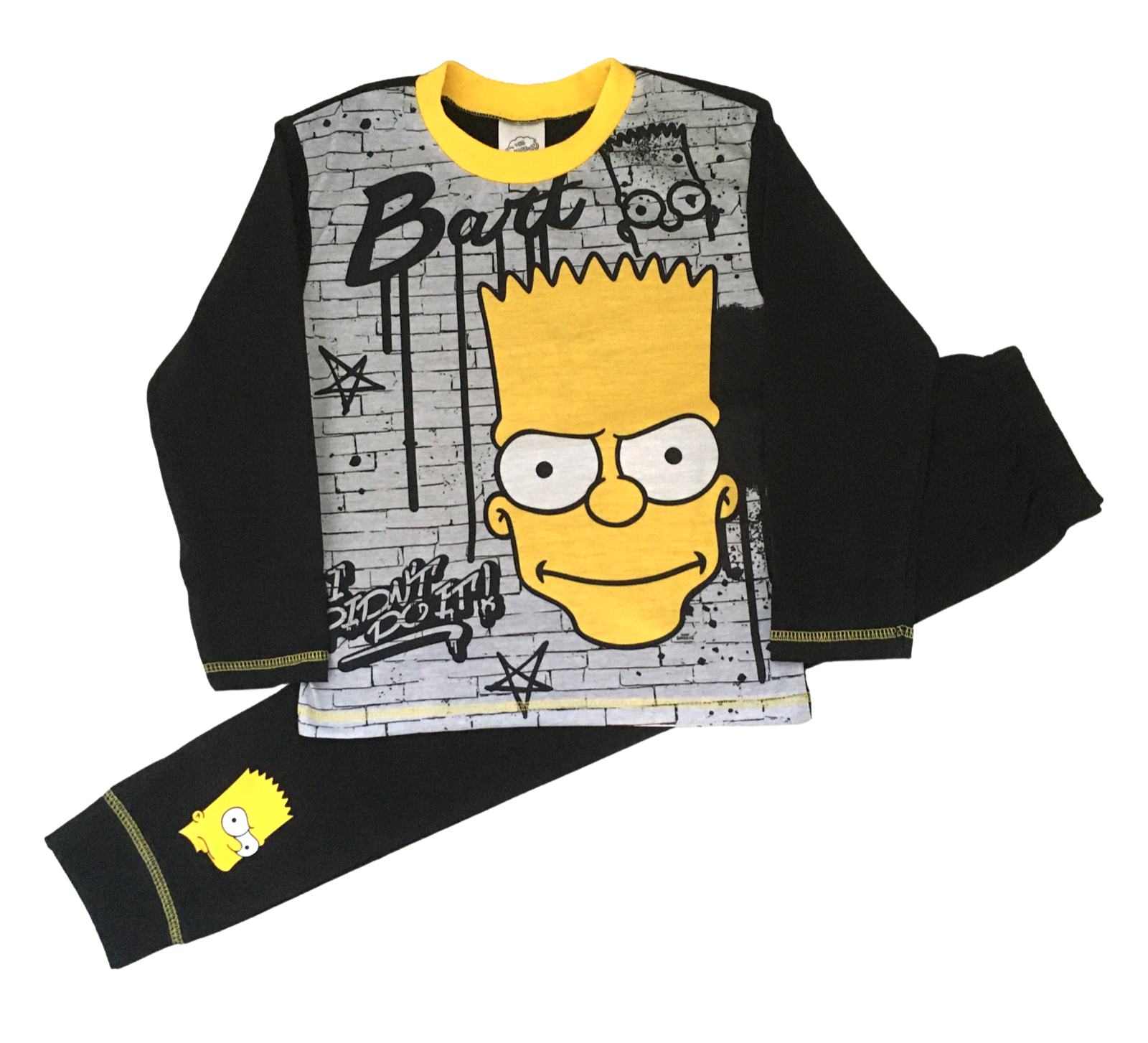 Boys Bart Simpson Long Sleeve Pjs Pyjama Set