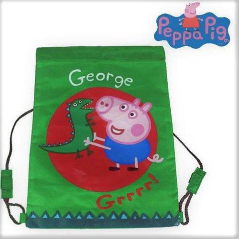 Peppa Pig George Boys Green Peppa Pig And Crocodile character Gym Trainer Sports Bag
