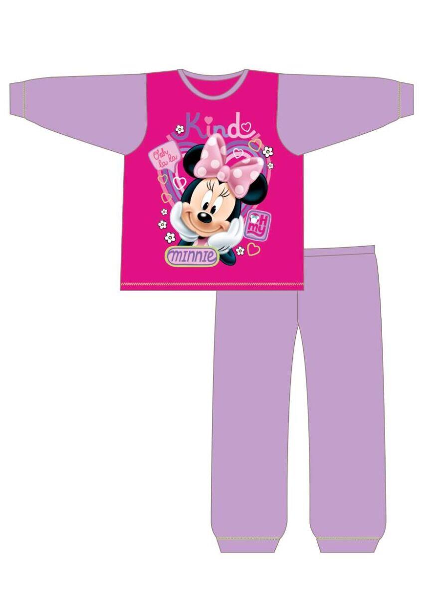 Girls Disney Minnie Mouse Long Sleeve Nightwear Pyjama Set