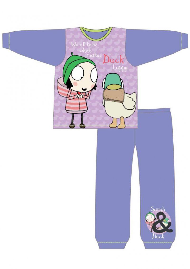 Latest Branded Sarah & Quack Duck Purple Girls Nightwear Pyjamas