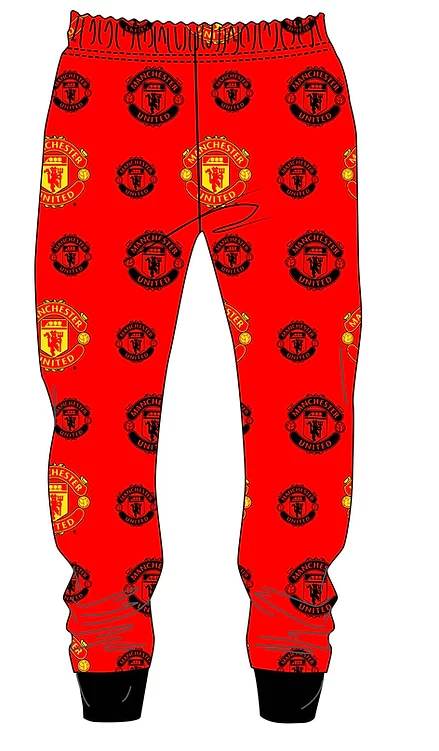 Manchester United FC Boys Loungewear Pants Pyjama PJ Bottoms